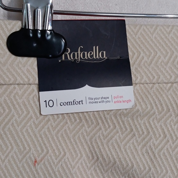 Rafaella Tan Geometric Pattern Pull-on Ankle Length Pant Size 10 NWT - Picture 3 of 7